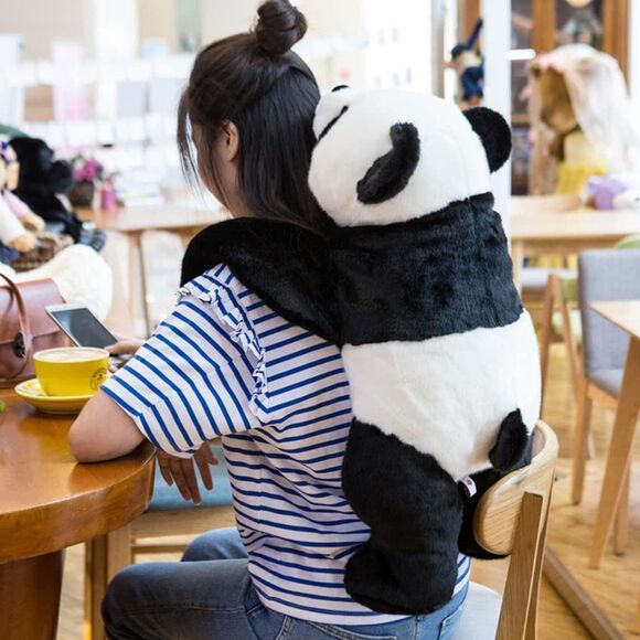Lhcn021 17.7" Panda Stuffed Animal, Panda Plush Pillow, Gift for Boy Girl Birth